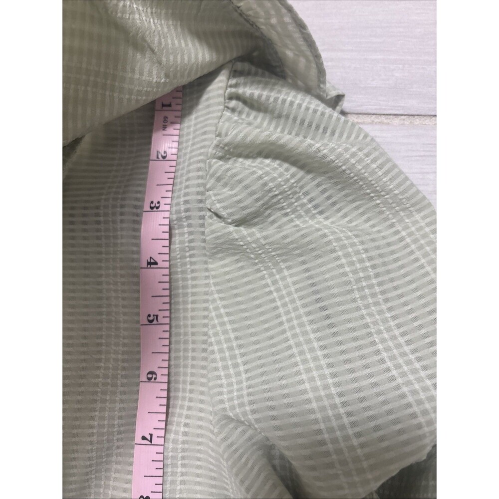 mine Sage Green Ruffled Collar Button-Front Blouse - Picture 10 of 10